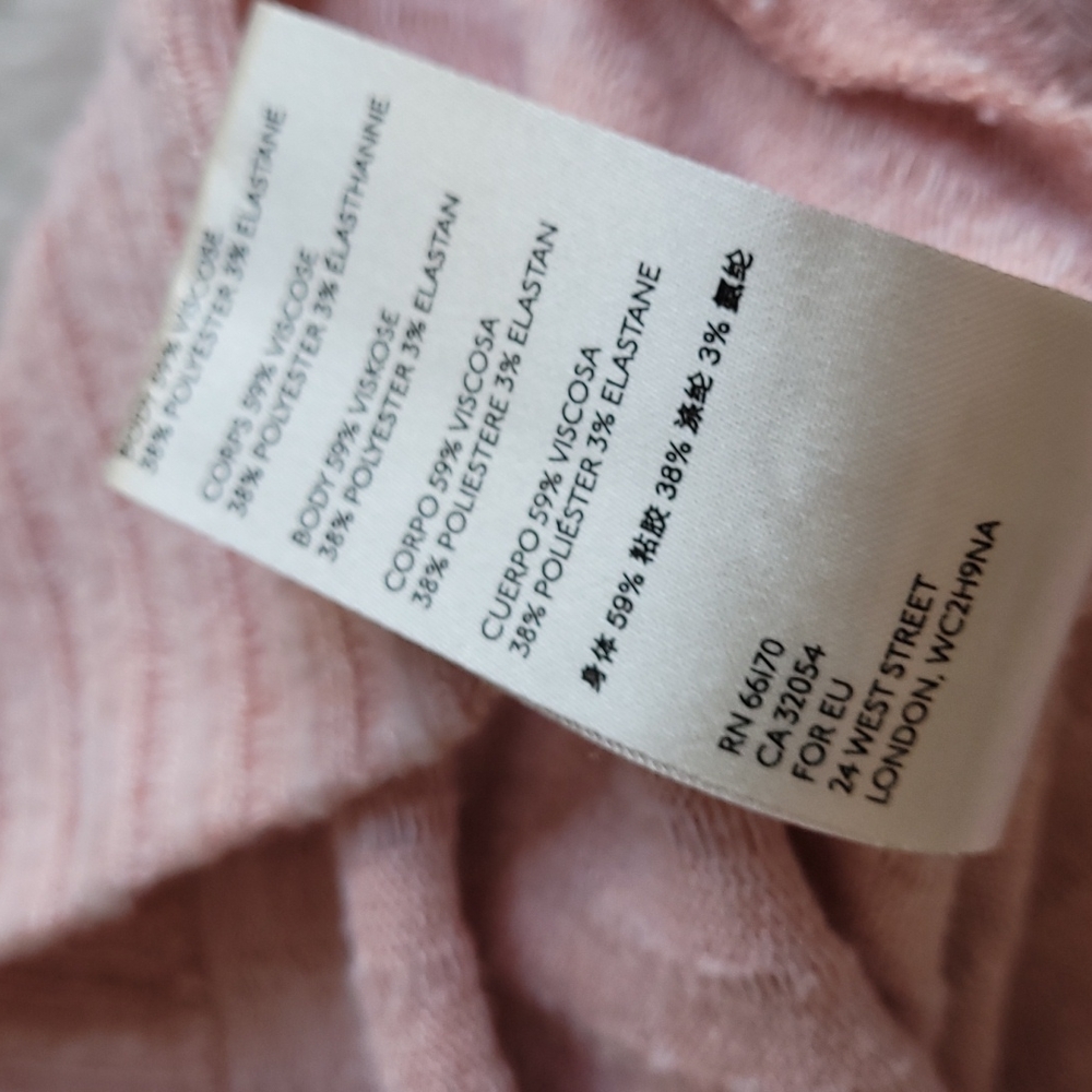 Maeve Anthropologie Light Pink Ribbed Cowl Turtleneck Sweater Medium - Picture 6 of 13